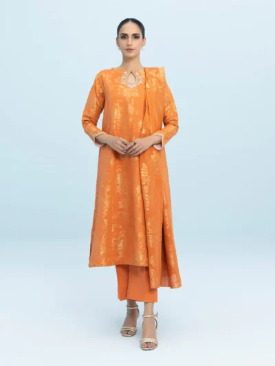 3 Piece - Embroidered Jacquard Suit