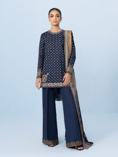 3 Piece - Embroidered Khaddar Suit