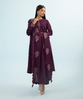 3 Piece – Embroidered Jacquard Suit