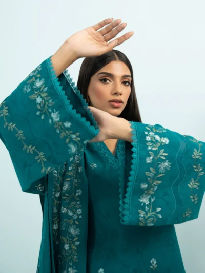 2 Piece - Embroidered Jacquard Suit