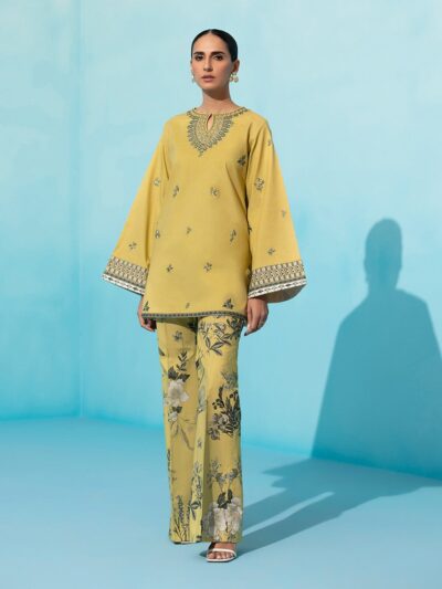 2 Piece - Embroidered Cambric Suit