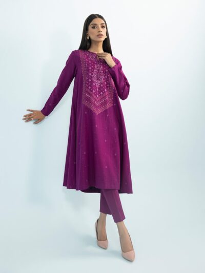 2 Piece - Embroidered Dobby Suit