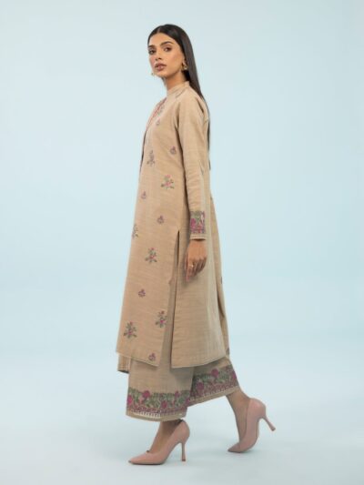 3 Piece - Embroidered Khaddar Suit