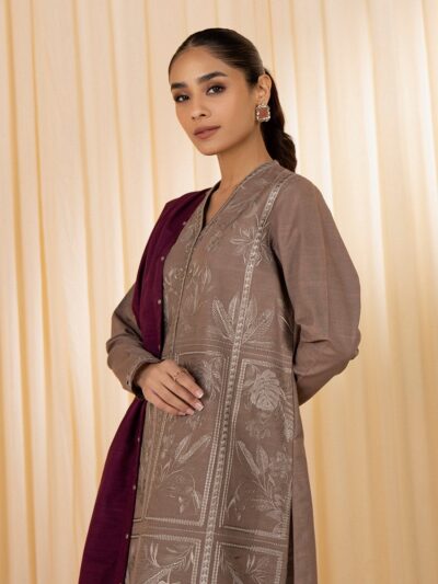 3 Piece - Embroidered Khaddar Suit