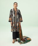 3 Piece - Embroidered Light Khaddar Suit