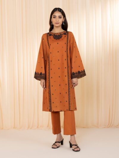 2 Piece - Embroidered Cambric Suit