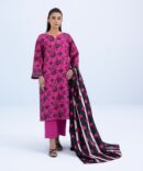 3 Piece - Printed Khaddar Suit
