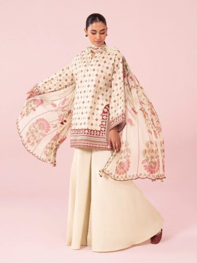 2 Piece - Embroidered Cambric Suit