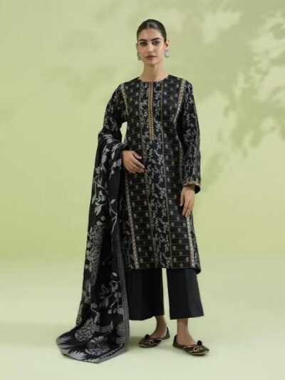 3 Piece - Embroidered Jacquard Suit