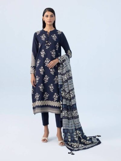 3 Piece - Embroidered Khaddar Suit