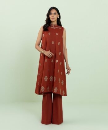 2 Piece - Embroidered Khaddar Suit