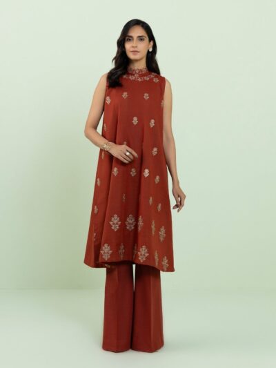 2 Piece - Embroidered Khaddar Suit