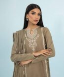 3 Piece - Embroidered Cambric Suit