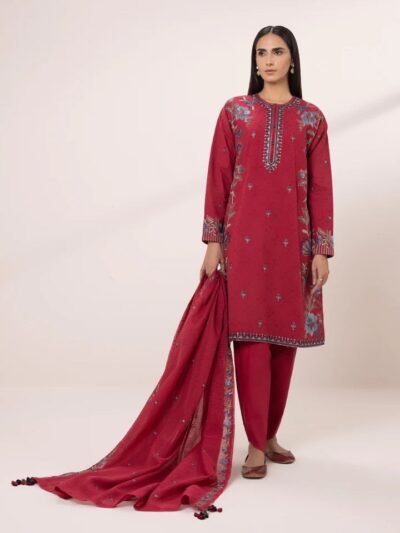 3 Piece - Embroidered Jacquard Suit