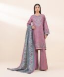 3 Piece - Embroidered Khaddar Suit